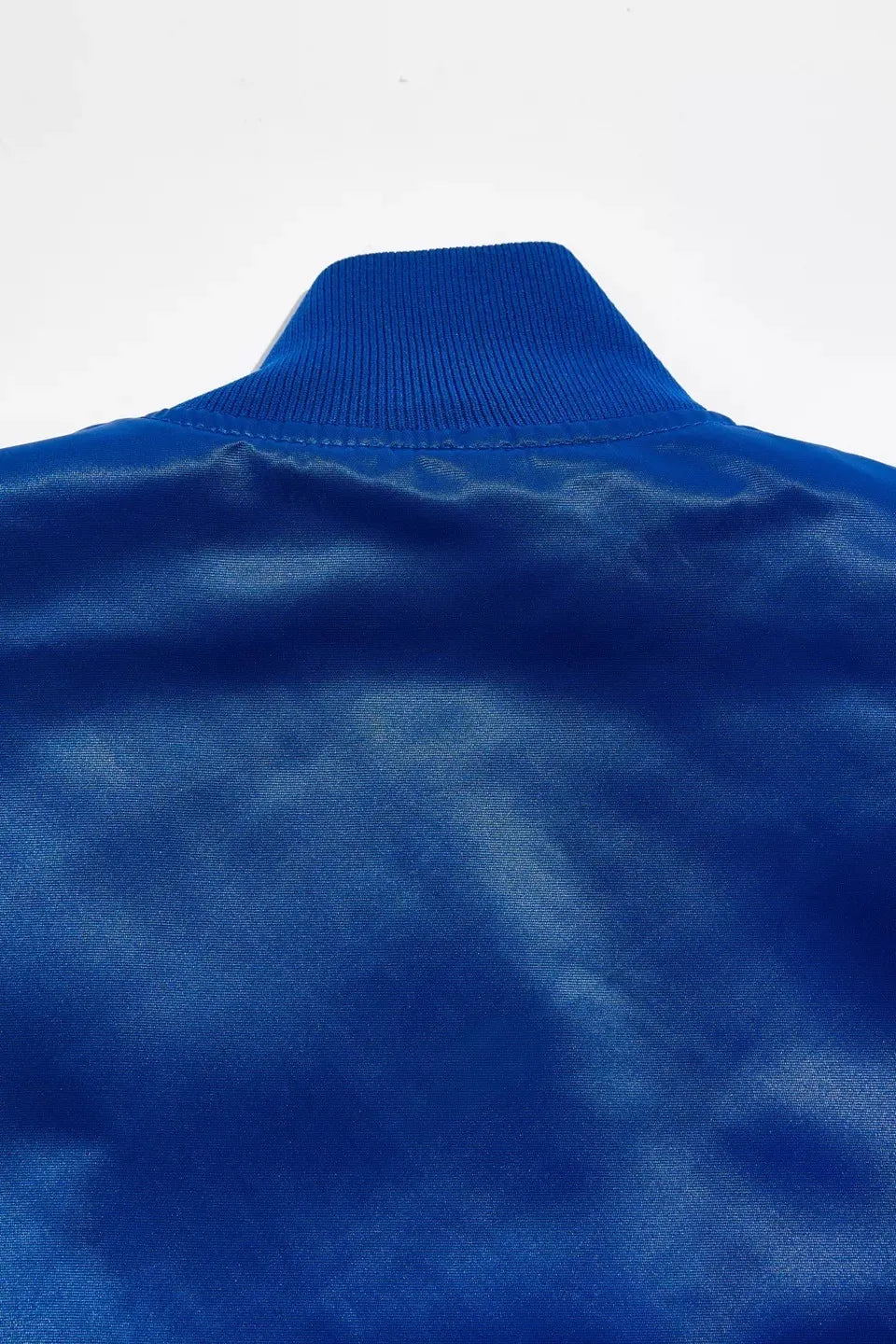 New York Giants Blue Satin Bomber Jacket